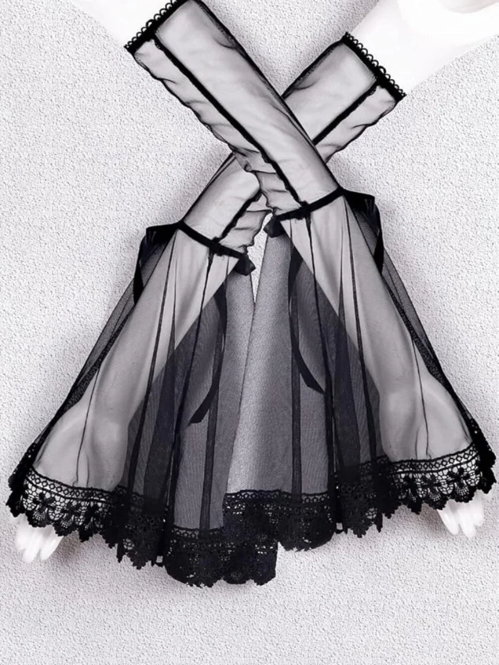 Lace Arm Sleeves Witch Gloves